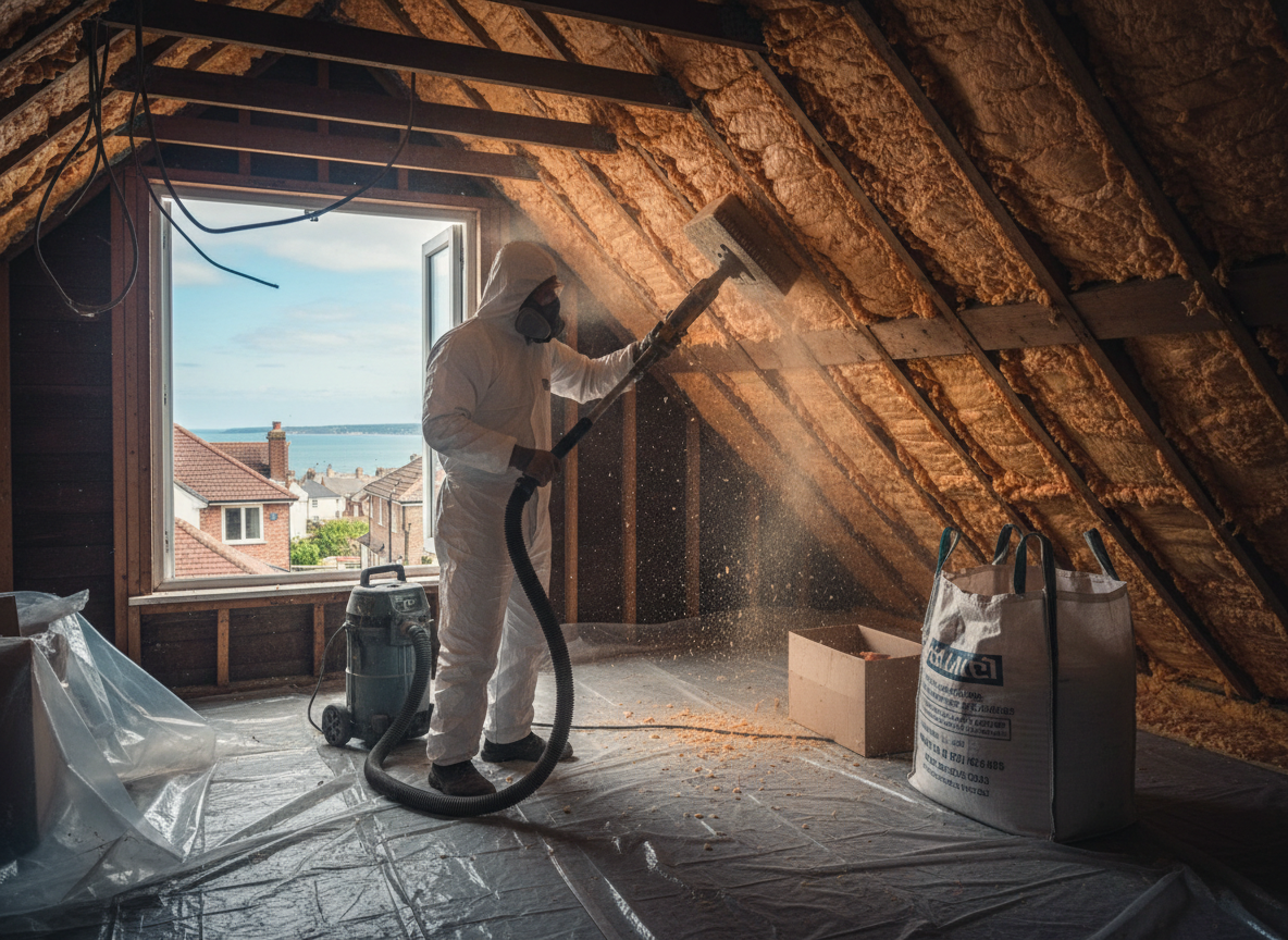 Residential Spray Foam Removal in Torquay, Devon