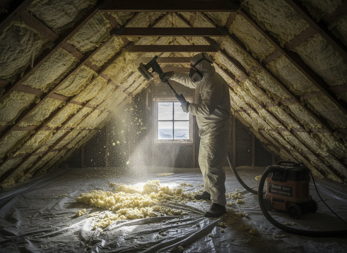 Same Day Spray Foam Removal in Torquay, Devon